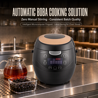 Cuiseur Électrique Commercial de Perles de Tapioca 5L, Machine à Faire Bouillir les Perles Boba avec Fonction Agitation, Pot à Perles pour Bubble Tea pour Salons de Thé au Lait