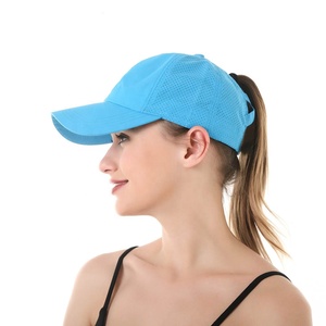 Gorra de béisbol ajustable con protección solar de secado rápido, visera de golf para correr atlético y senderismo con ranura para cola de caballo - Product Image 4
