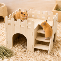 Maisonnette en bois massif pour animaux de compagnie (hamster, écureuil, hérisson, cochon d'Inde, caille japonaise) - Grande cachette imperméable pour la vente en gros