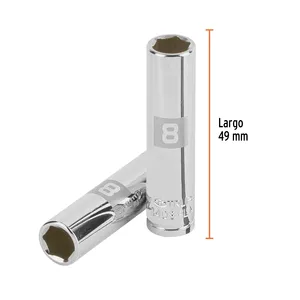 Truper 6 unidades de Dado Largo de 8 mm CON 6 puntas cuadro 1/4 'Caja de Alta calidad - Product Image 3