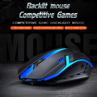 Mouse Gaming V1 Ergonomis Berkabel 1200DPI Lampu Backlit Warna-warni Bernapas 3 Tombol Antarmuka USB Anti Keringat Laris Terjual