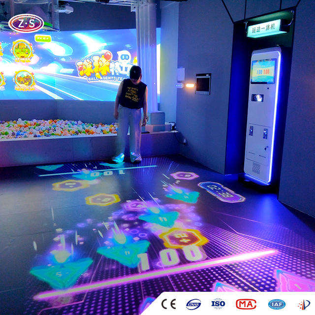 Customizable Content Software Interactive Floor Mobile Coin Operated Interactive Projection Equipment for Digital Parks