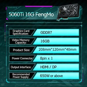 NOUVEAU GIGABYTE GPU GeForce GDDR7 <span class=keywords><strong>RTX</strong></span> 5060Ti WINDFORCE 16GB Composants d'ordinateur de jeu de bureau en stock - Product Image 2