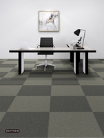 Moquette modulaire de bureau moderne 66x66, en PVC, avec sous-couche en polypropylène, résistante aux taches, pour salle de conférence
