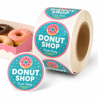 Étiquettes de boulangerie rondes personnalisées, autocollants faits main pour l'emballage de desserts et de gâteaux, étiquettes de produits