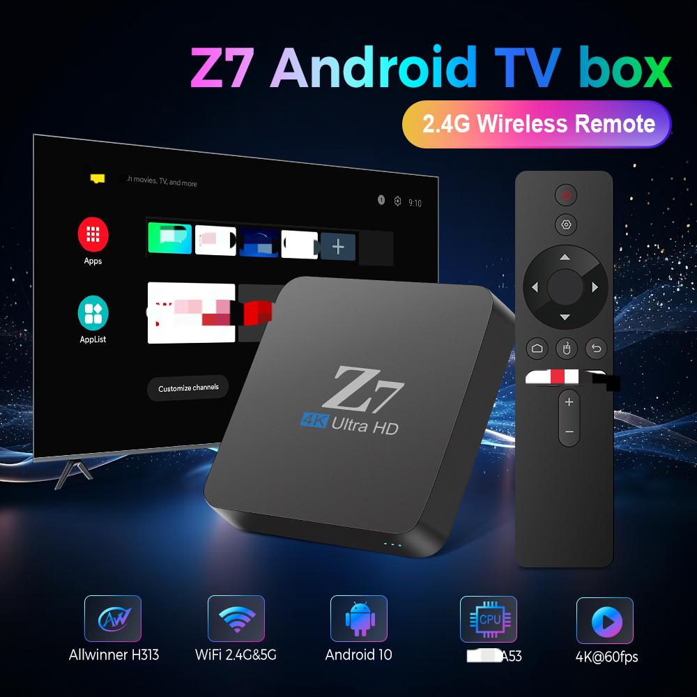 Z7 Smart TV Box - Android 10.0 Allwinner H313, 4K Media Player