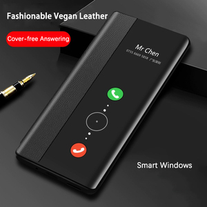 Funda con tapa de cuero Pu disponible con ventana frontal de lujo para <span class=keywords><strong>Huawei</strong></span> P50 P60 P70 <span class=keywords><strong>Pro</strong></span> Mate 50 <span class=keywords><strong>60</strong></span> <span class=keywords><strong>Pro</strong></span>, funda trasera de negocios anticaída - Product Image 2