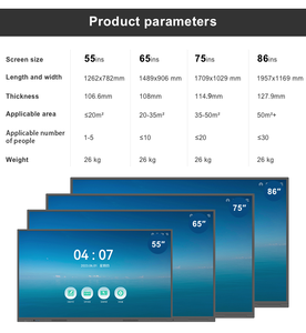 Prix d'usine 4k 55 65 75 86 98 pouces écran tactile LCD multilingue cartes interactives intelligentes tableau blanc interactif Android - Product Image 5