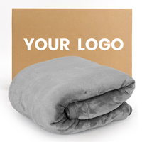 Échantillon Gratuit Couverture de Voyage Personnalisée en Polaire Corail 100% Polyester Douce, Couverture Thermique de Haute Qualité pour l'Hiver