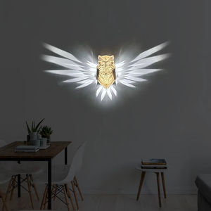 Lámpara de Pared de Búho Dorado, Lámpara de Águila Moderna y Creativa, Aplique de Ambiente con Diseño 3D, Iluminación de Animales, Estatua de Animal con Brillo - Product Image 3