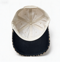 Gorras de Béisbol Bordadas en 3D de 5 Paneles, Gorras de Golf con Estampado de Leopardo y Camuflaje de 2 Tonos, Gorras Deportivas de Algodón con Logotipo Personalizado