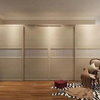 Ensemble de meubles de chambre en bois de luxe personnalisé, comprenant armoire modulaire, lit king size, coiffeuse, table de chevet et meuble TV, pour entrepôt et appartement