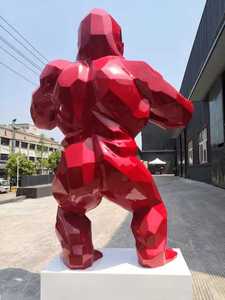 Estatua de Gorila Wild <span class=keywords><strong>Kong</strong></span> para Decoración de Paisajes, Escultura de Animal en Fibra de Vidrio, Suministro de Fábrica - Product Image 3