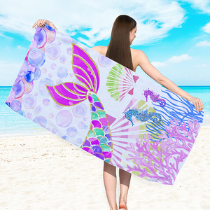 Serviettes <span class=keywords><strong>de</strong></span> <span class=keywords><strong>plage</strong></span> en microfibre promotionnelles d'été, sans sable, séchage rapide, logo personnalisé, <span class=keywords><strong>grande</strong></span> <span class=keywords><strong>serviette</strong></span> <span class=keywords><strong>de</strong></span> bain pour la <span class=keywords><strong>plage</strong></span>, les voyages, l'hôtel, le camping - Product Image 3