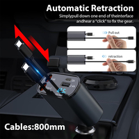 2025 idée de produit meilleure Promotion câble rétractable 4 en 1 66W multi-ports pliable rapide téléphone voiture chargeur de téléphone chargeur de téléphone