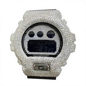 Luxury Fully Iced Out Moissanite <b>Watch</b> for <b>Men</b> Custom Bust Stainless Steel Hip Hop Diamond Glass Dial Date Display - Product Image 1