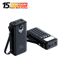 Nuevo Estilo, Banco de Energía Portátil de 30000 mAh, 22.5 W, Tipo C, Carga Rápida Bidireccional, Cable Integrado, Fabricante OEM/ODM