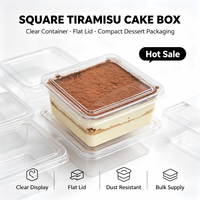 Boîte à gâteau carrée transparente en PET légère et empilable pour un rangement et un transport pratiques – Fournisseur Fabricant