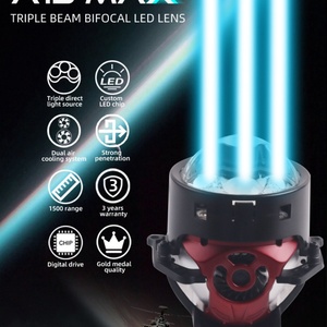 SANVI 160W 6000K A13MAX Bi LED Laser Projector Lens Headlights for Car Motor Head Light Upgrading Retrofit Kits - Product Image 2