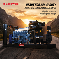 Groupe électrogène diesel Goodwind 500 1000 kVA, générateur intelligent à puissance nominale optimale pour les projets de ponts et les travaux de construction routière