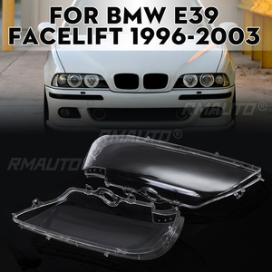 สำหรับ BMW E39 Facelift ปี 1996-2003 2002 2001 # 63128375301 63128375302 2PCS ฝาครอบไฟหน้ารถชุดเลนส์แก้วไฟหน้า - Product Image 1