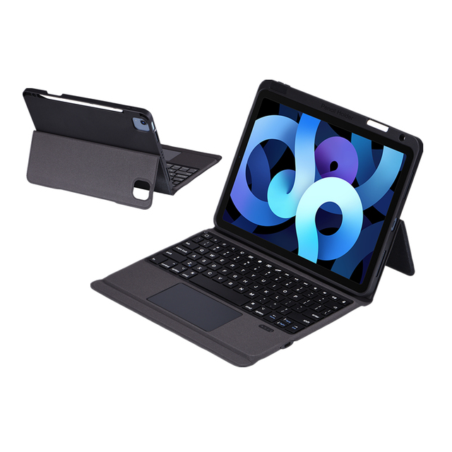 2020 10.9 Inch Air4th Full Protection Smart Tablet Case with BT Wireless Keyboard Pen Holder