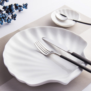 Cute 3-12 Inch Ceramic Snack Plate Eco-Friendly <b>Disposable</b> Sea Food Porcelain Europe Design Style for Restaurant Hotel Use - Product Image 2