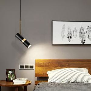 Lámparas Colgantes Pequeñas, Focos LED GU10, Tubo Largo Cilíndrico, Atenuables, Downlights LED Negros - Product Image 1