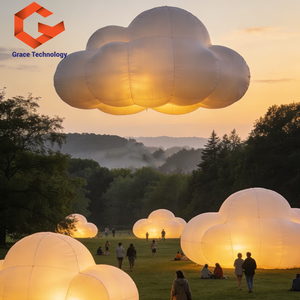 Grand ballon nuage gonflable lumineux à LED, décoration, modèles de nuages gonflables pour parades, scènes, concerts et festivals - Product Image 1
