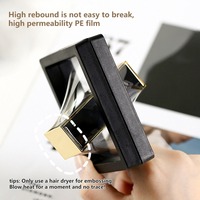 Boîtes de présentation flottantes pour bijoux en film PE A1 9*9 cm, boîte de suspension, personnalisation, rangement pour bijoux, présentation de bijoux