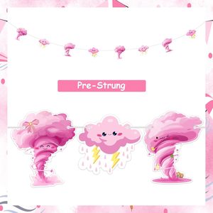 Decorazioni per Festa di <span class=keywords><strong>Compleanno</strong></span> 'Two Nado' per Bambine, Striscione 'Shes a Little Two Nado', Insegna Tornado Rosa, Accessori per Festa di <span class=keywords><strong>Compleanno</strong></span> di 2 Anni - Product Image 6
