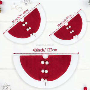 SPRING PLANTING New 122 cm <b>Christmas</b> Knitted Tree Skirt - Red Knitted <b>Christmas</b> Tree Apron <b>Christmas</b> Tree Skirt Decorations - Product Image 5