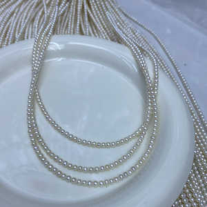 Perlas Pequeñas Naturales de Agua Dulce WENCHI 1195, 2-3 mm, Cuentas Sueltas Blancas - Product Image 4