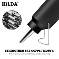 Pistolet à colle chaude électrique professionnel 20W, kit rechargeable avec batterie, en plastique et aluminium, pour bâtons de colle 5/16, idéal pour l'artisanat industriel et le bricolage.