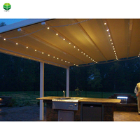 Couvertures de pergola rétractables en aluminium motorisées imperméables pour l'extérieur