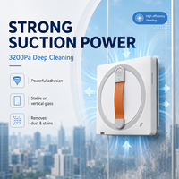 Robot Nettoyeur de Vitres Professionnel avec Grande Chiffonnette de Nettoyage, Robot pour Vitres 3200Pa 500mAh
