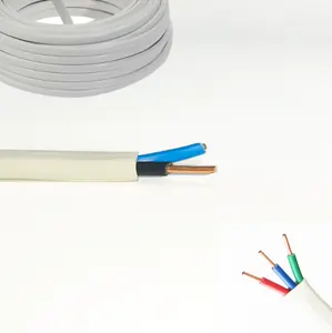 High quality CE 4mm 6mm 10mm H05VVH2-U PVC insulated round and solid conductor PVC sheathed connecting cables