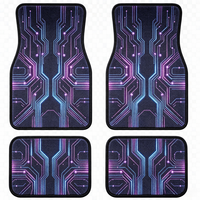 Tapis de sol automobiles – Vente en gros usine – Lot de 4 tapis universels pour voiture – Tapis épais antidérapants à motif géométrique – Convient aux berlines et aux SUV