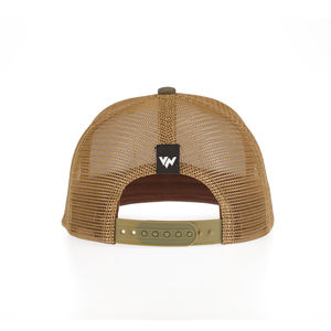 Casquette de camionneur western personnalisée en toile avec visière en daim, 6 panneaux, patch tissé, visière gaufrée, maille respirante, fermeture <span class=keywords><strong>snapback</strong></span>, vente en gros OEM - Product Image 4