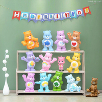 Care Bear PVC 玩偶玩具新品上市 彩色卡通动作玩偶 儿童趣味模型玩具