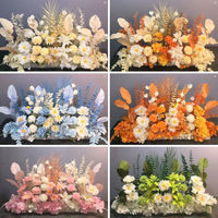 Luxe moderne handgemaakte milieuvriendelijke duurzame meerkleurige zijden kunstbloemen rij bruiloftdecoratie Kerstmis