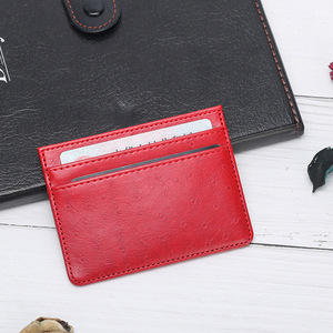 Custom Multi-Card Pu Leather Slim Thin Credit <b>Id</b> Card <b>Holder</b> Traffic Card Protector Sleeves - Product Image 5