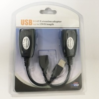 USB RJ45 Cat5 Cat5e Cat6 Ethernet-Verlängerung Repeater Adapter