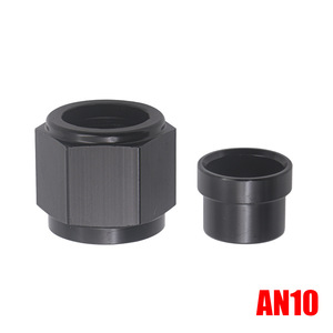 Conector de tubo rígido de aluminio HOSO RACING con tuerca y manguito AN4-AN12 para modificación automotriz - Product Image 4
