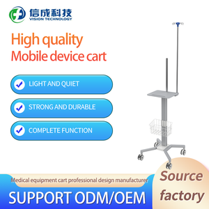Carro médico portátil de estilo industrial para <span class=keywords><strong>Hospital</strong></span>, bomba de infusión, varilla de inyección, carrito de cánula nasal de Metal entregado en fábrica - Product Image 2