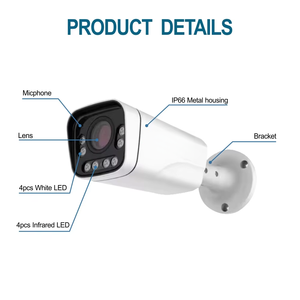 Inlifecam tuya ứng dụng thông minh 5.0MP kim loại ngoài trời Bullet Wifi PoE <span class=keywords><strong>IP</strong></span> <span class=keywords><strong>Camera</strong></span> mạng P2P hai chiều âm thanh ai phát hiện chuyển động - Product Image 3