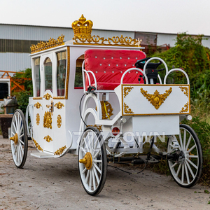 Carruaje Eléctrico Real Decorado en Blanco y Dorado, Vehículo para Bodas, Batería de 60V 80A, Ruedas Sólidas, Diseño Moderno - Product Image 6