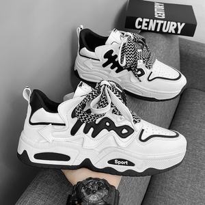 Zapatos para hombre, estilo nuevo de primavera, transpirables, blancos, modernos, versátiles, con suela gruesa, deportivos. - Product Image 5