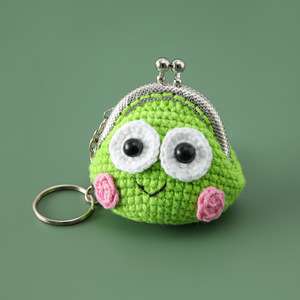 Handgemaakte Gehaakte 5Cm Garen Kleine Dierenklemzakjes Cartoon Dierenthema Kinderportemonnees Sleutelhanger Decoratieve Objecten - Product Image 6