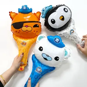 BONA kids toy carnival party balloon special cartoon characters the octonauts hand stick air foil mylar balloons